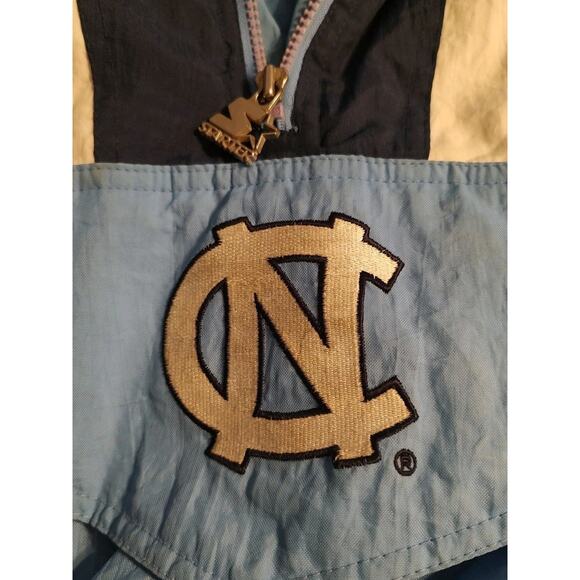 Vintage North Carolina Tar Heels Starter Jacket Puffer Hooded Half Zip NCAA - S - Picture 2 of 7